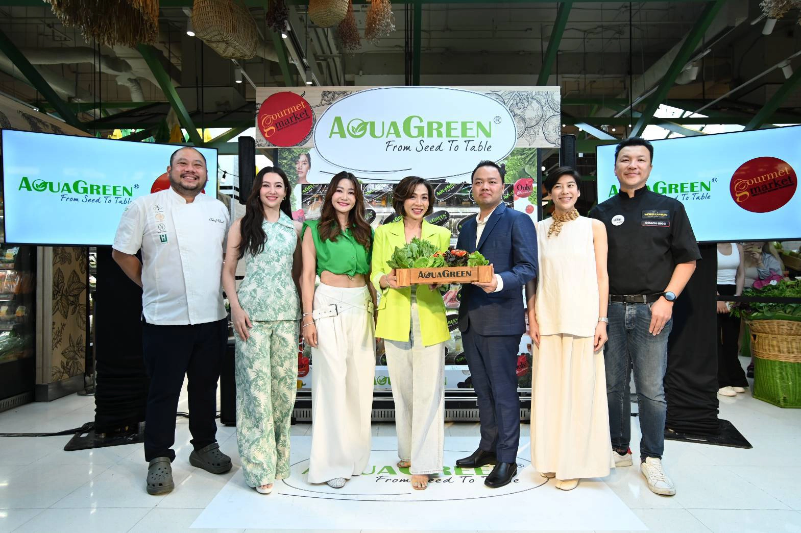 เทรซี่ แลม แท็คทีม เบลล่า พร้อมคนดังเปิดตัวผักสดระบบไฮโดรโปนิกส์ AQUAGREEN (อควากรีน)